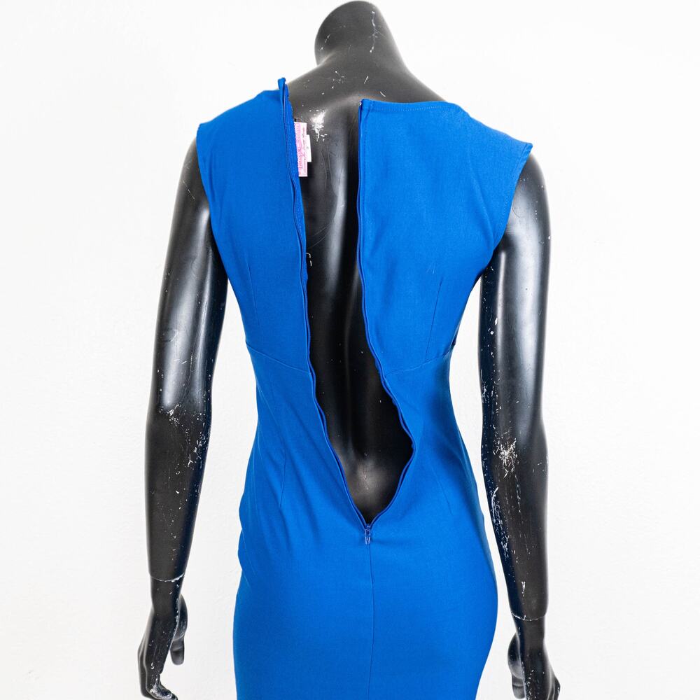 Pinup Couture Erin Wiggle Dress in blue size Small Rockabilly Sweatheart - Picture 11 of 11